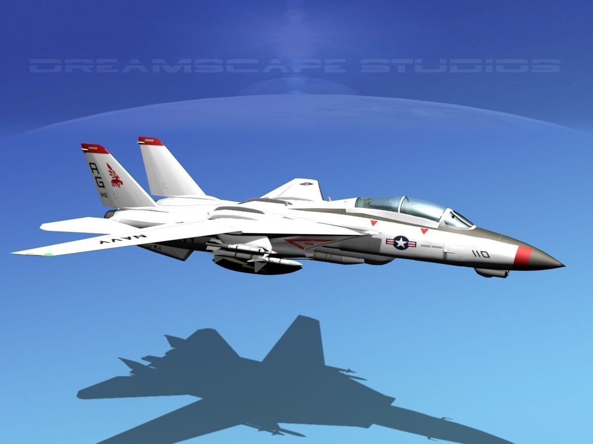 Grumman F-14D Tomcat T02a VF143 3D model_7