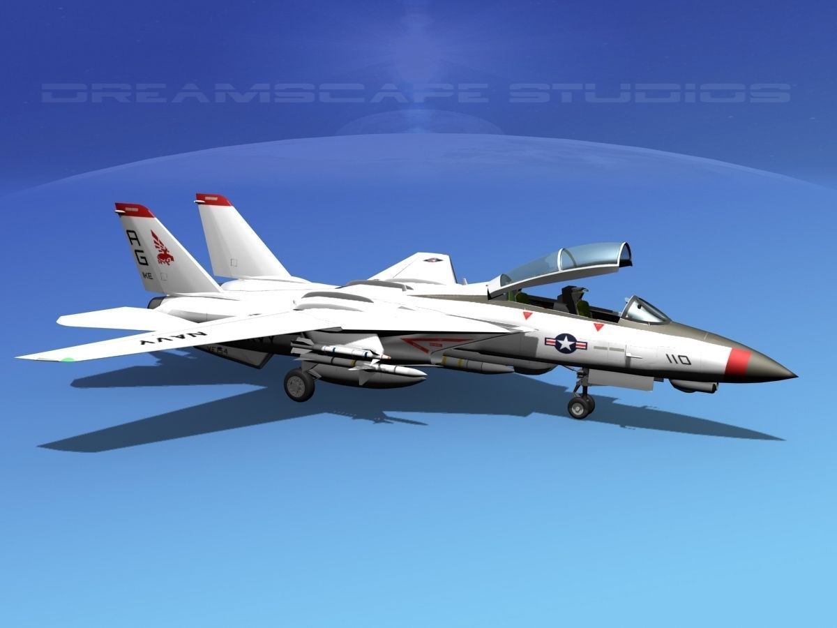 Grumman F-14D Tomcat T02a VF143 3D model_17