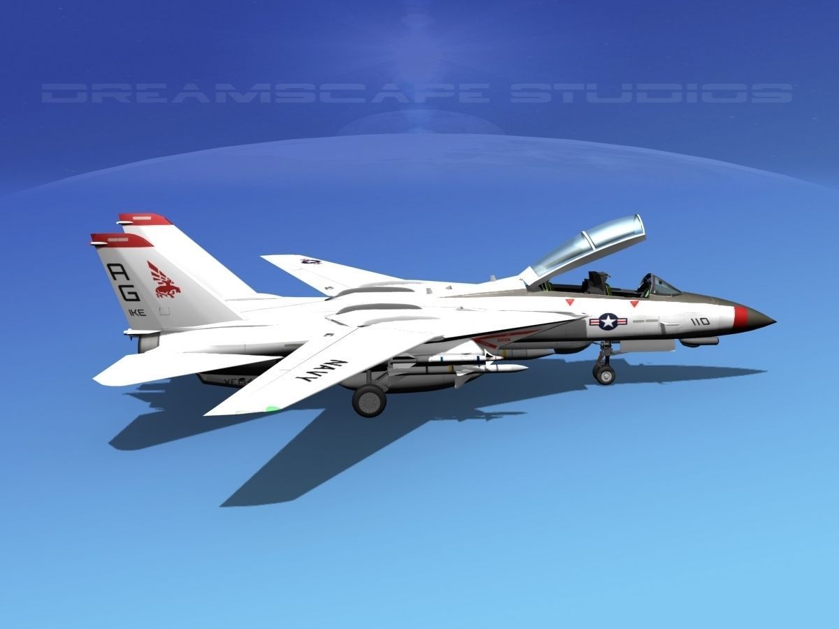 Grumman F-14D Tomcat T02a VF143 3D model_18