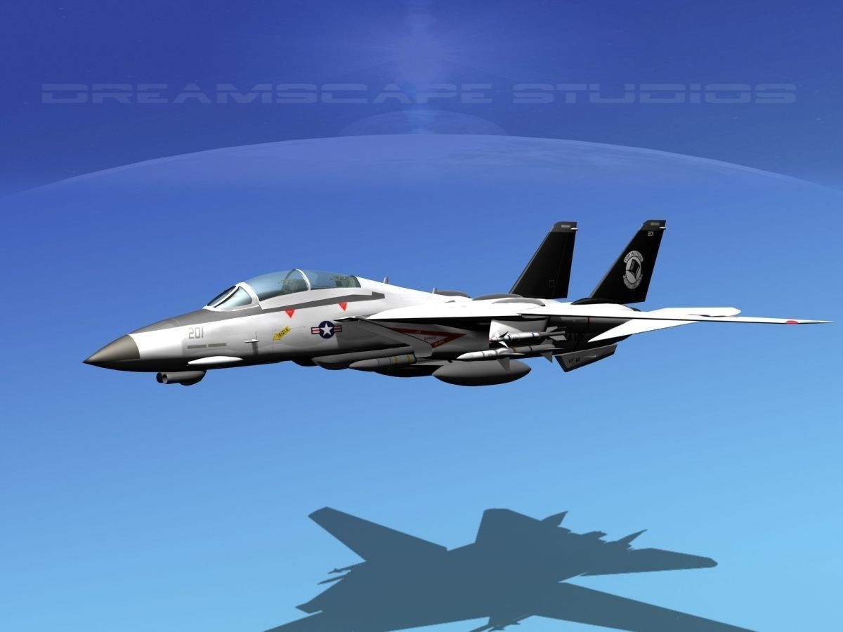 Grumman F-14D Tomcat T14a VF14 3D model_14