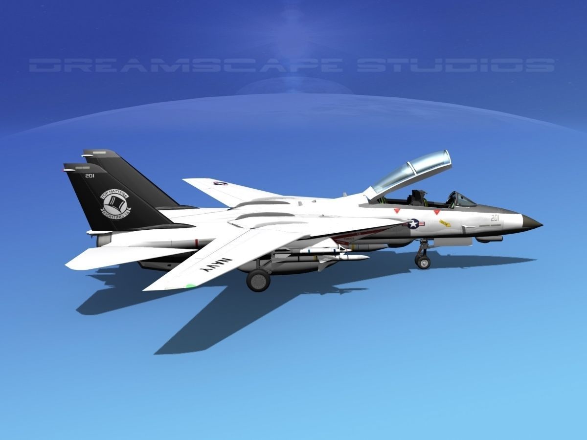 Grumman F-14D Tomcat T14a VF14 3D model_5