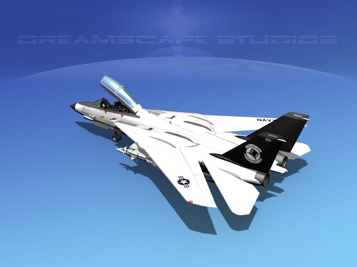 Grumman F-14D Tomcat T14a VF14 3D model_8