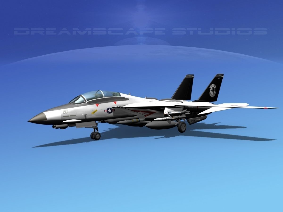 Grumman F-14D Tomcat T14a VF14 3D model_1