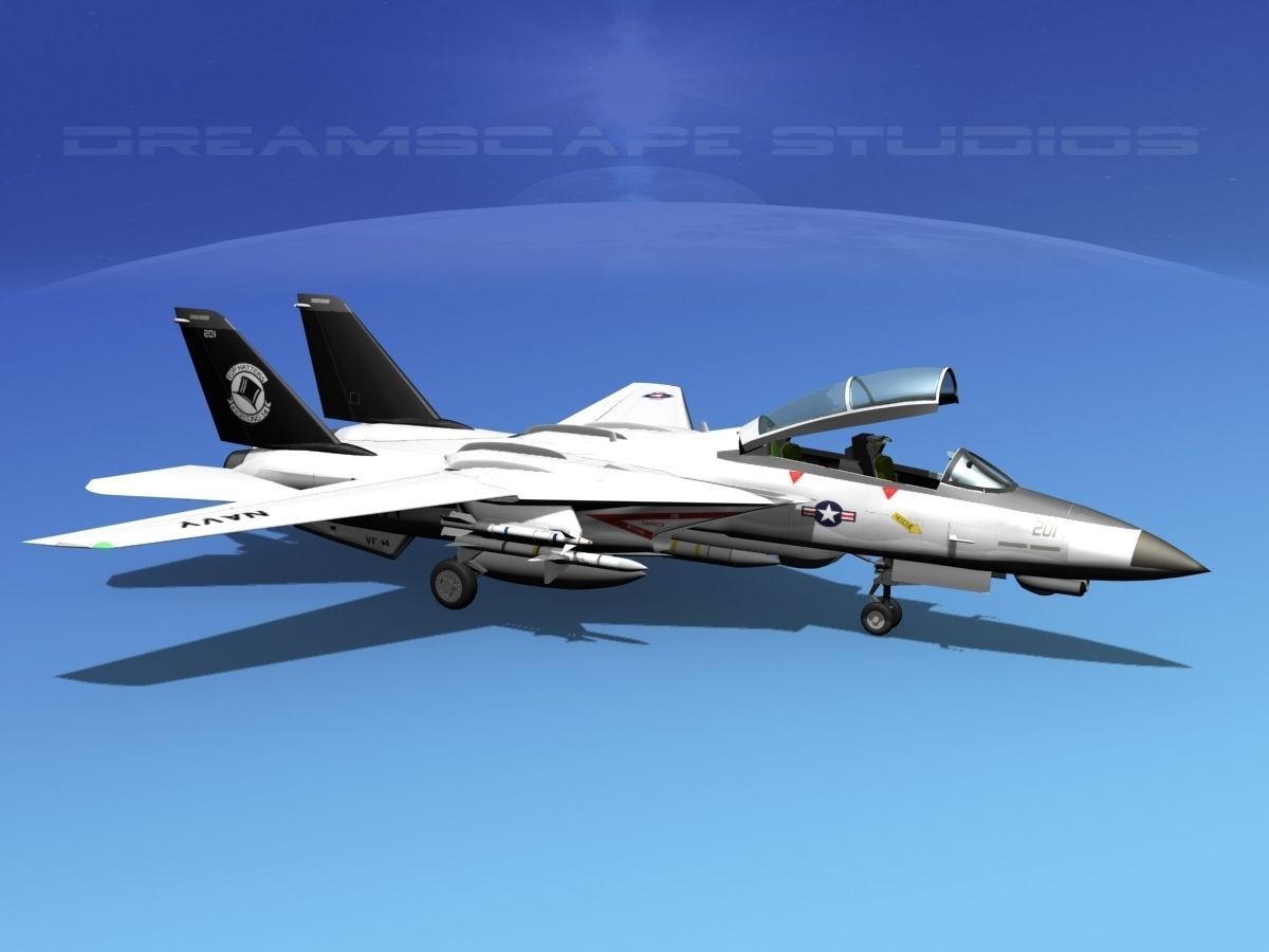 Grumman F-14D Tomcat T14a VF14 3D model_4