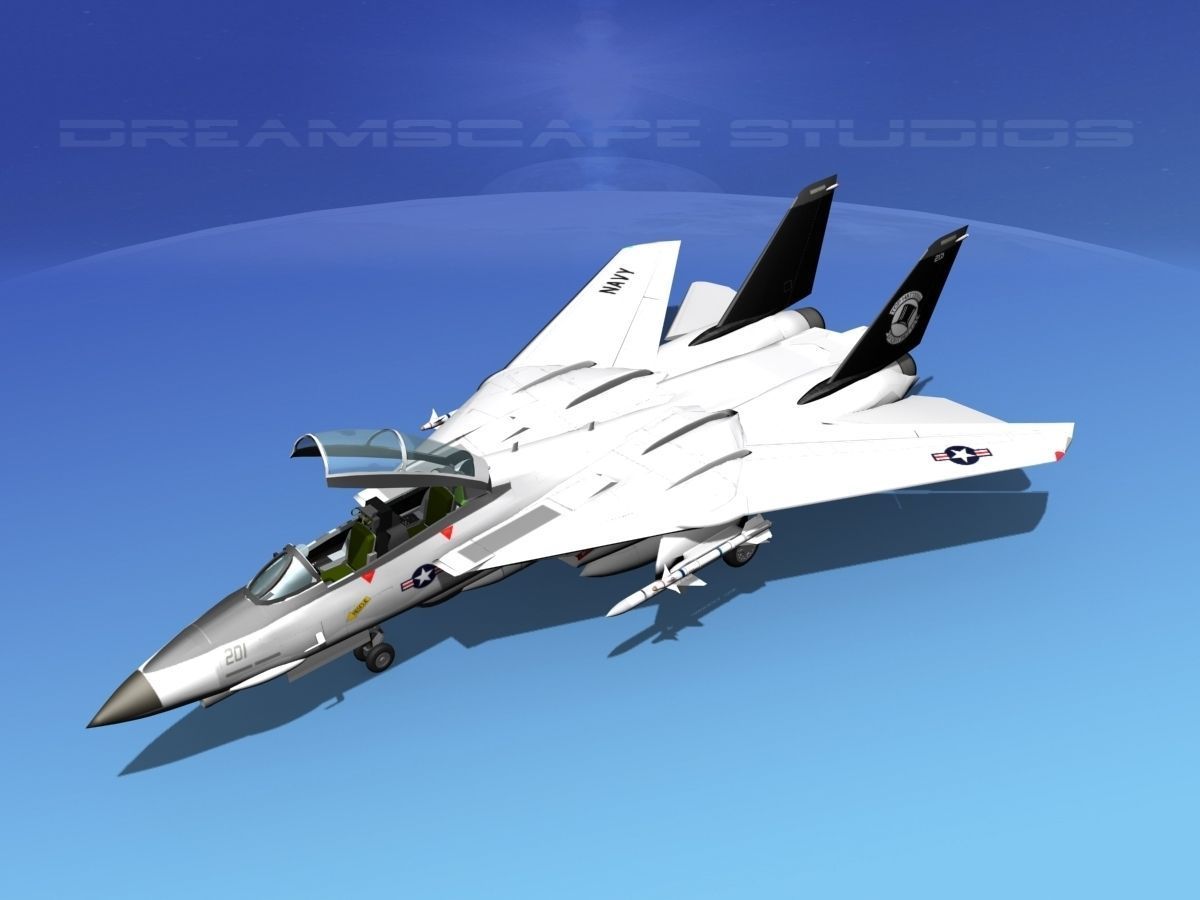 Grumman F-14D Tomcat T14a VF14 3D model_10