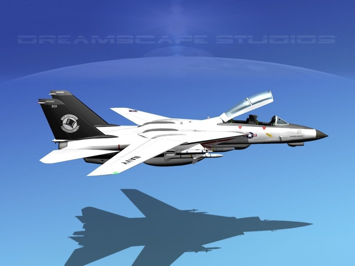 Grumman F-14D Tomcat T14a VF14 3D model_19