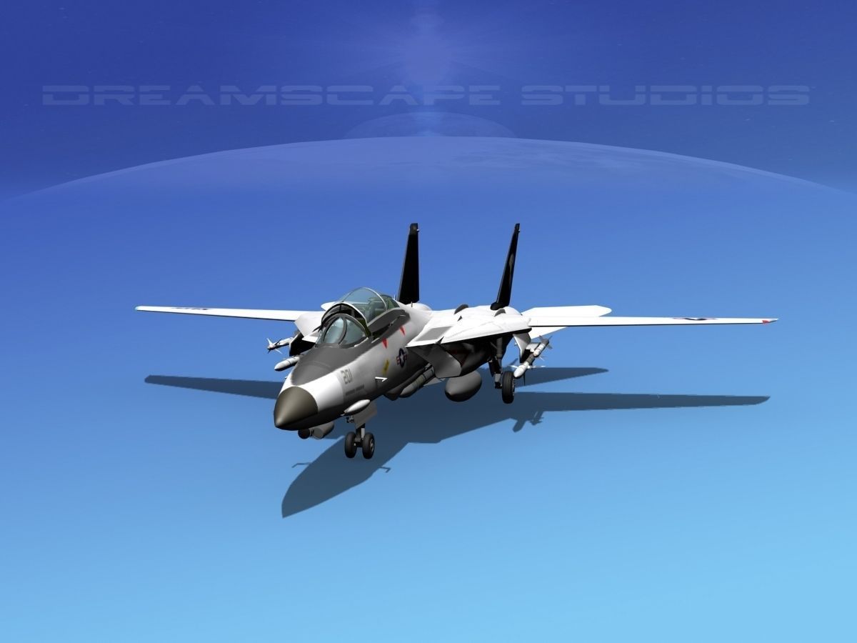Grumman F-14D Tomcat T14a VF14 3D model_2