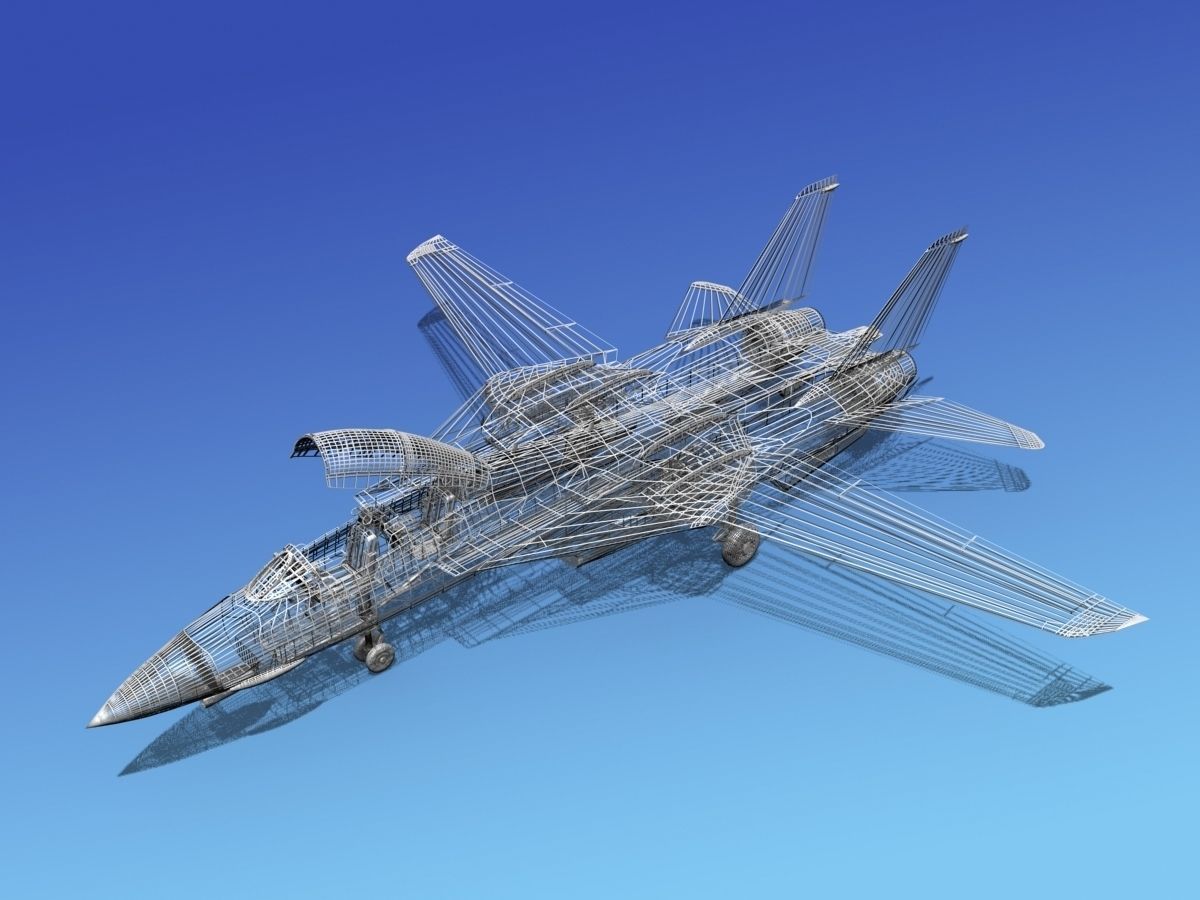 Grumman F-14D Tomcat T14a VF14 3D model_25