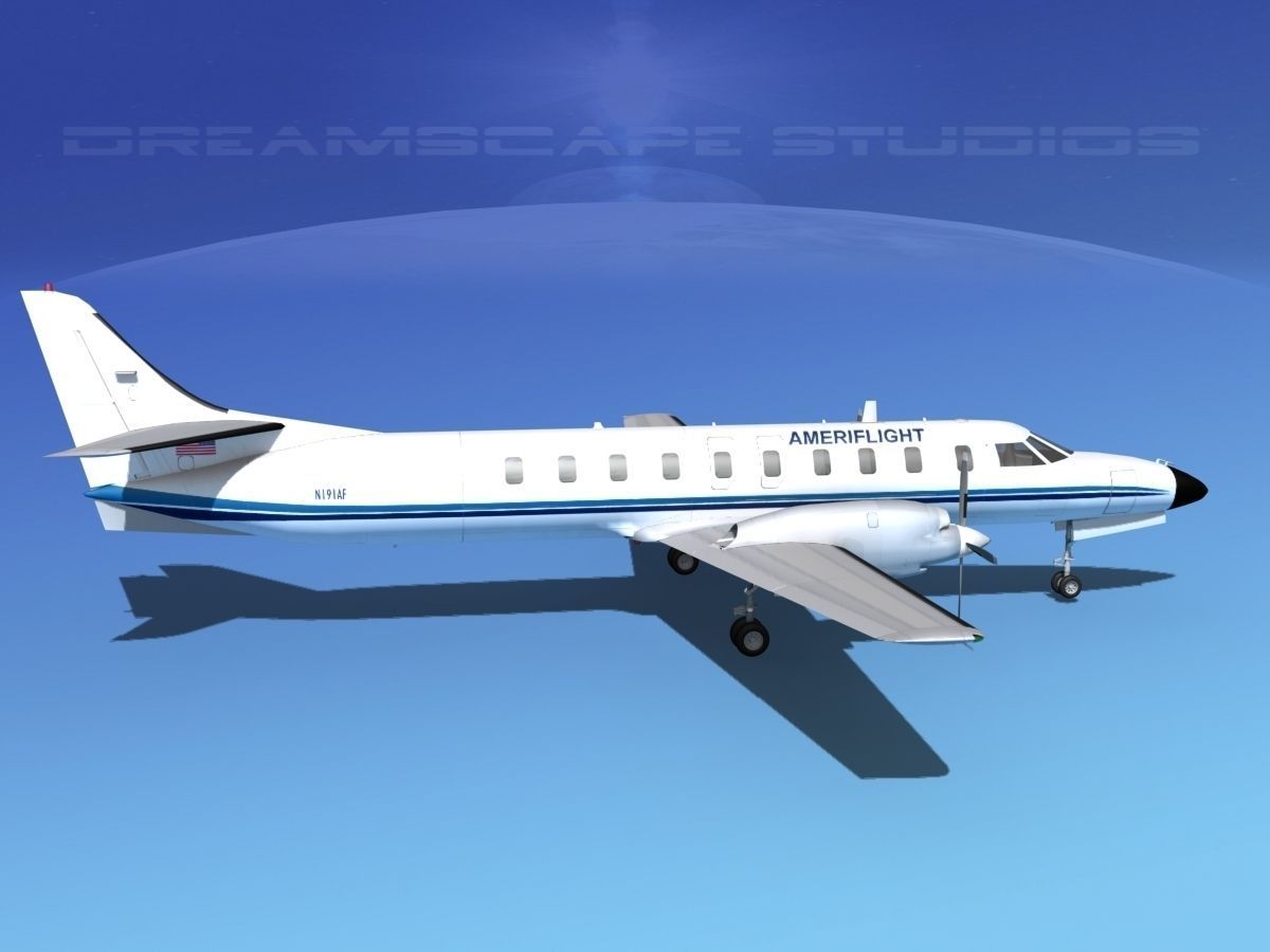 Swearingen SA226 Metroliner Ameriflight 3D model_4