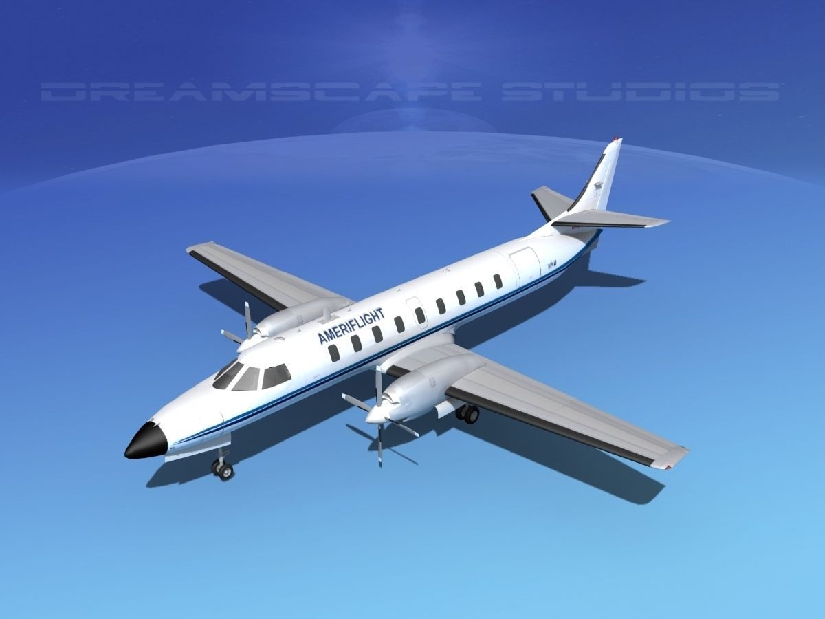 Swearingen SA226 Metroliner Ameriflight 3D model_10