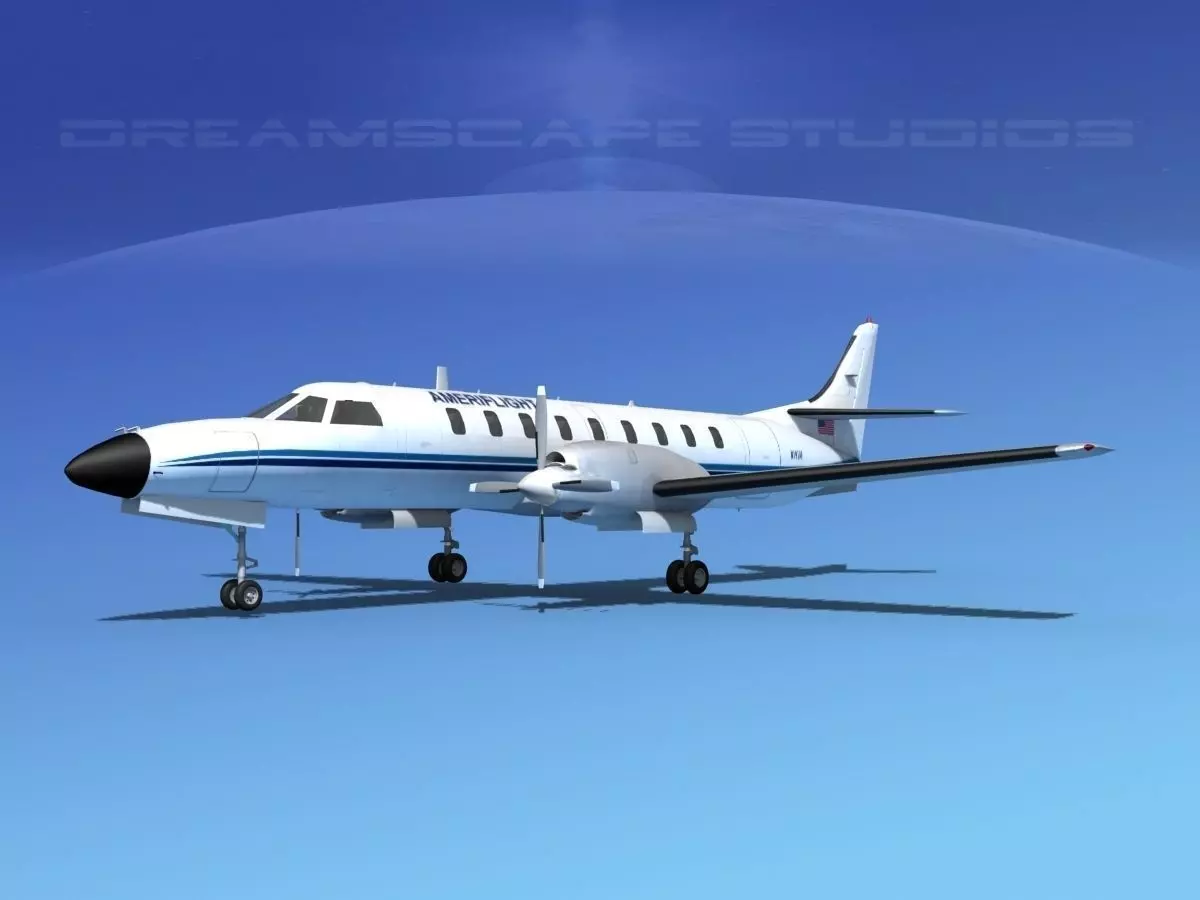 Swearingen SA226 Metroliner Ameriflight 3D model_0