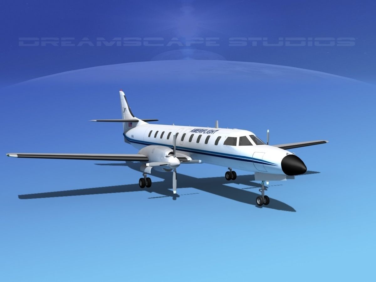 Swearingen SA226 Metroliner Ameriflight 3D model_2