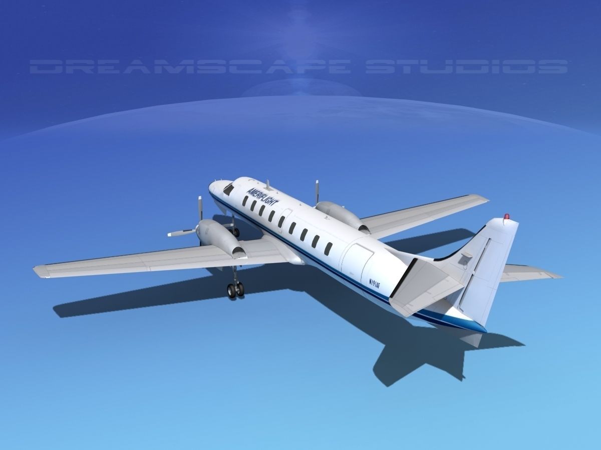 Swearingen SA226 Metroliner Ameriflight 3D model_7