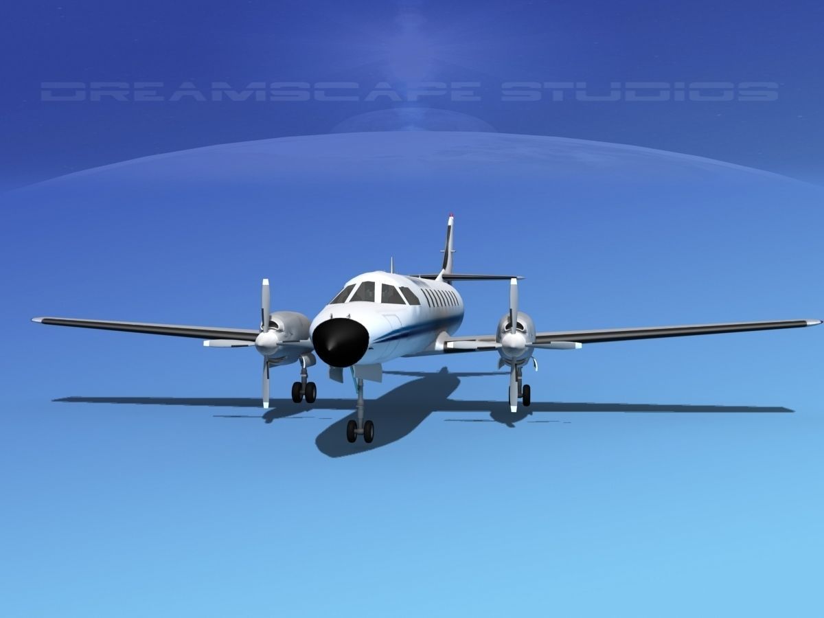 Swearingen SA226 Metroliner Ameriflight 3D model_1