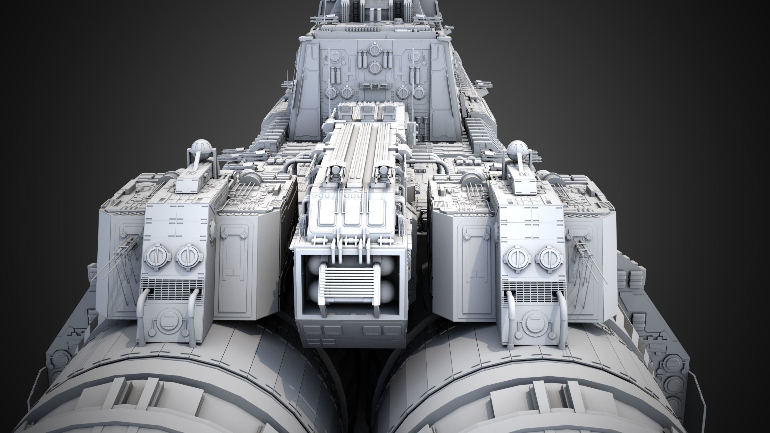 Carrier Spaceship - Saratoga class 3D model_13