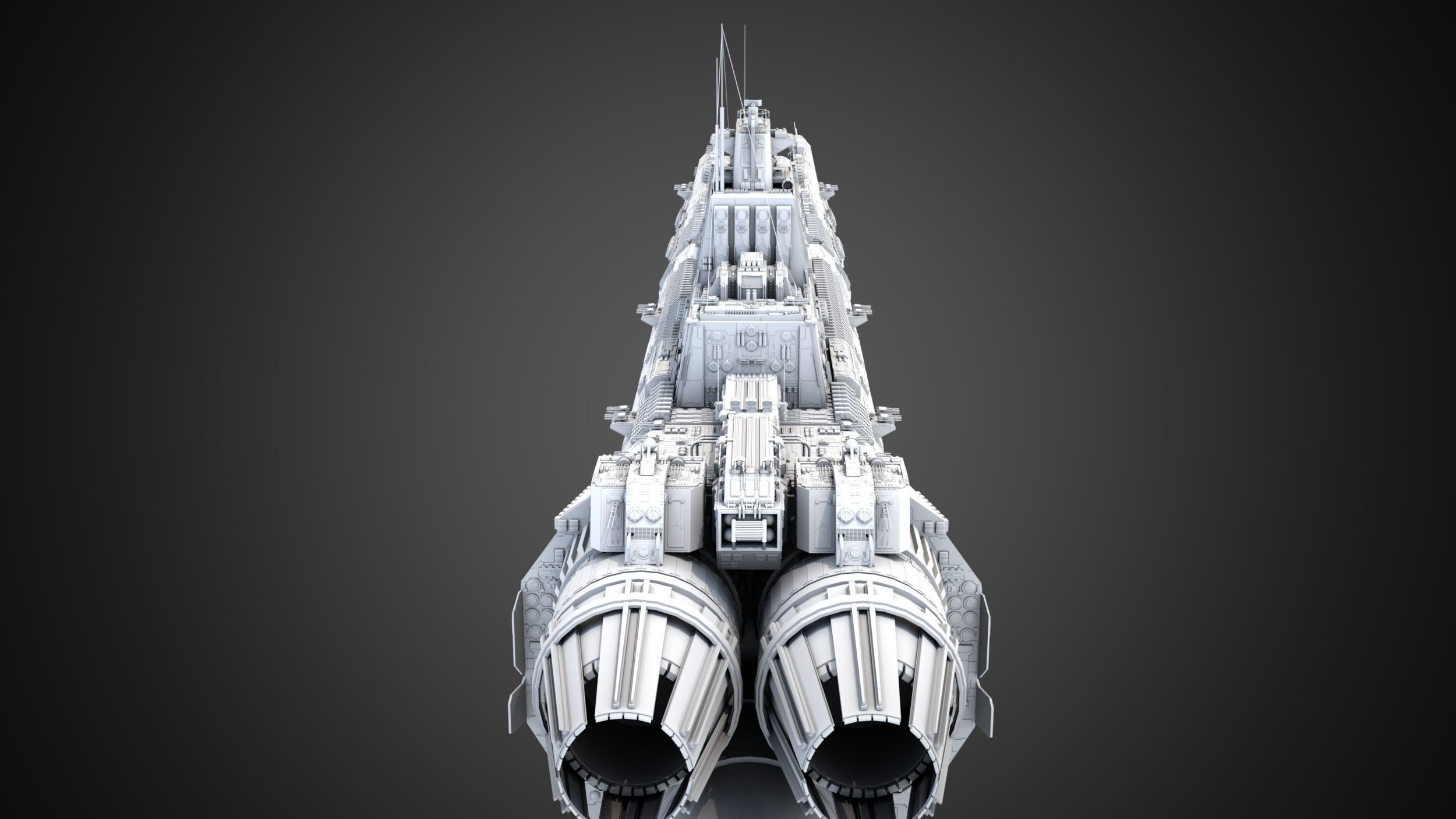 Carrier Spaceship - Saratoga class 3D model_10