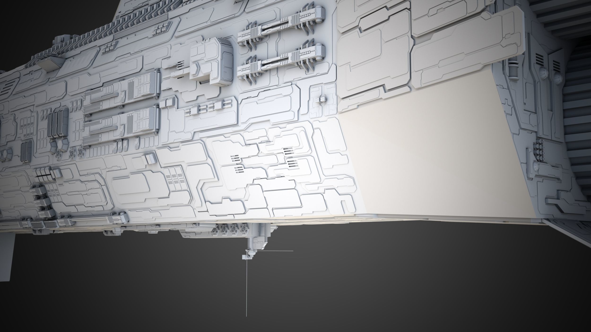 Carrier Spaceship - Saratoga class 3D model_8