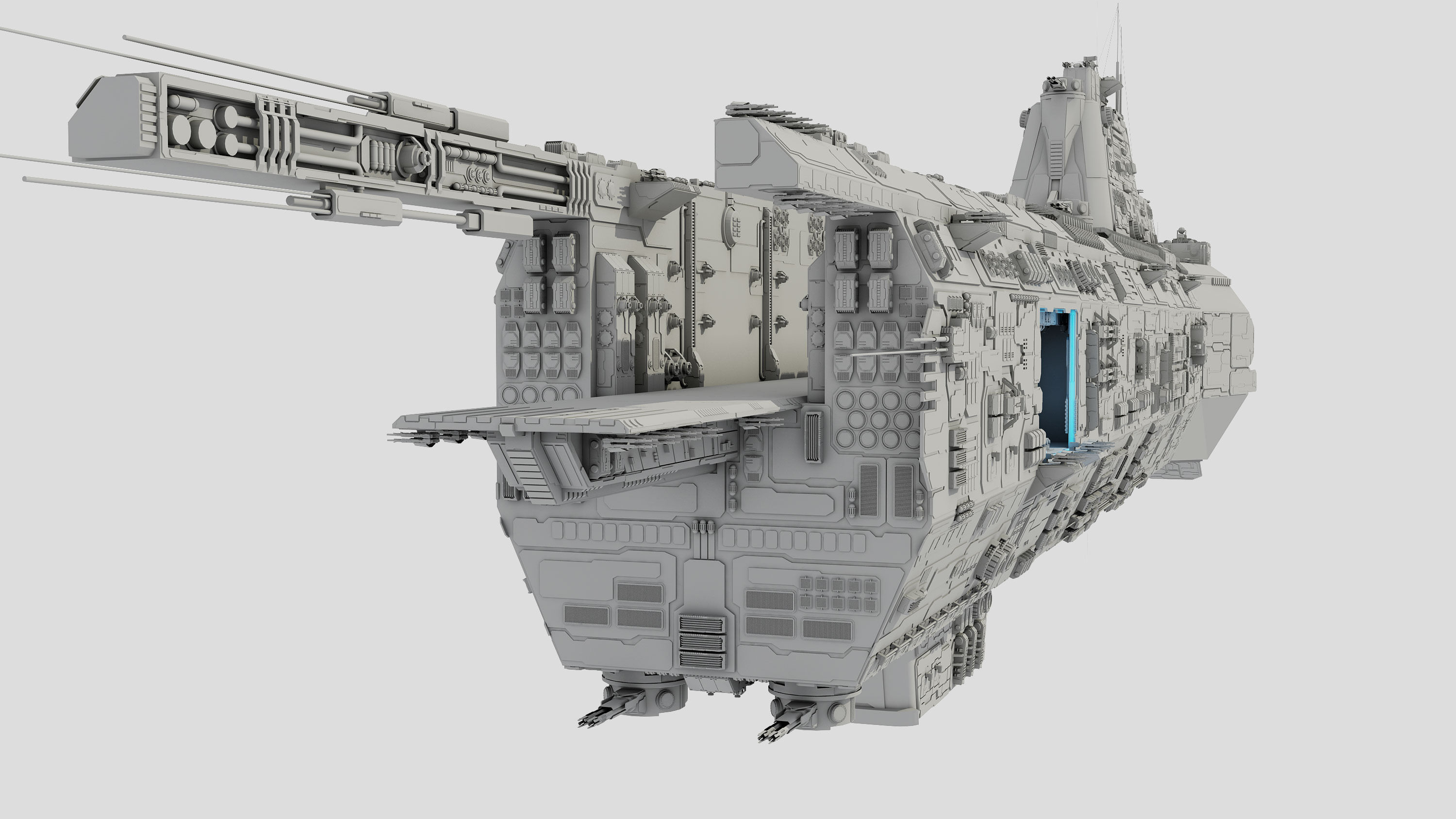 Carrier Spaceship - Saratoga class 3D model_20