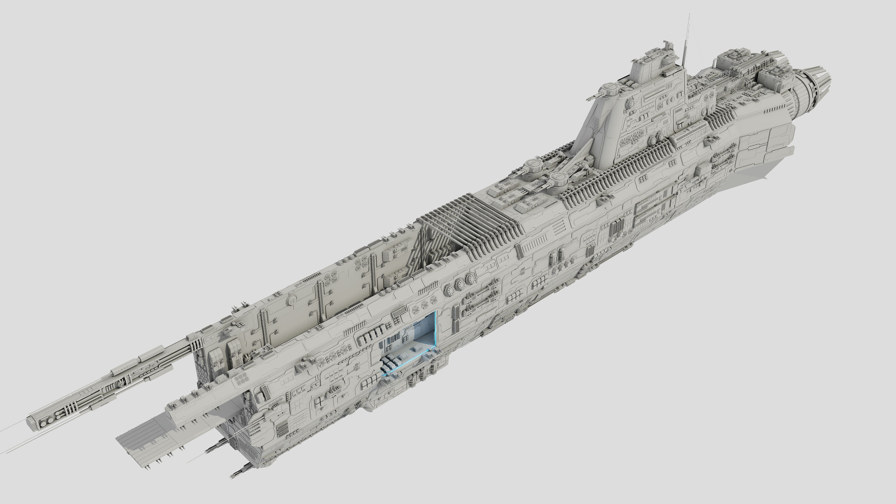 Carrier Spaceship - Saratoga class 3D model_24
