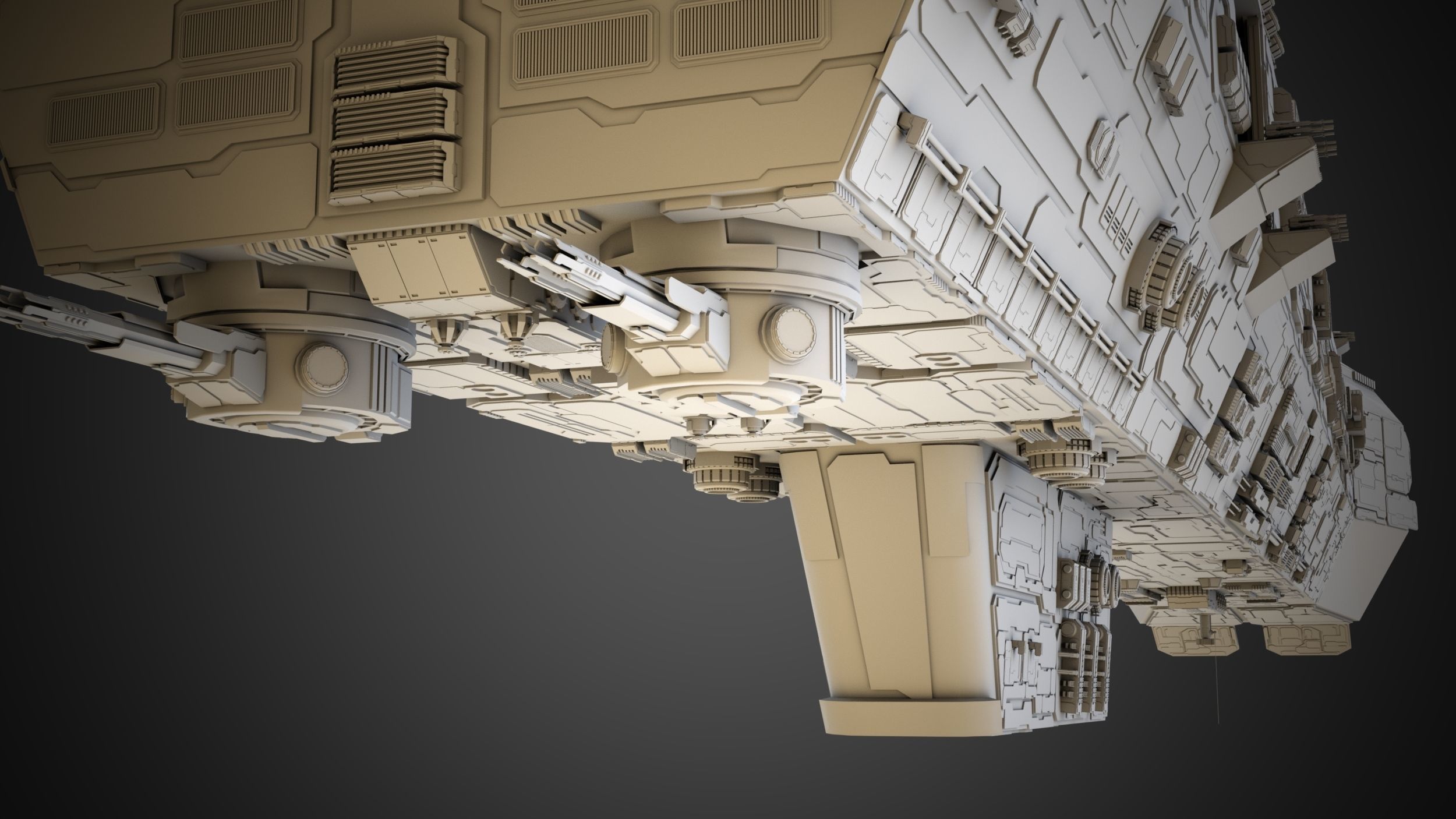 Carrier Spaceship - Saratoga class 3D model_14