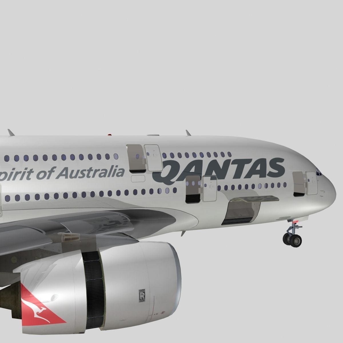 Airbus A-380 Qantas 3D model_10