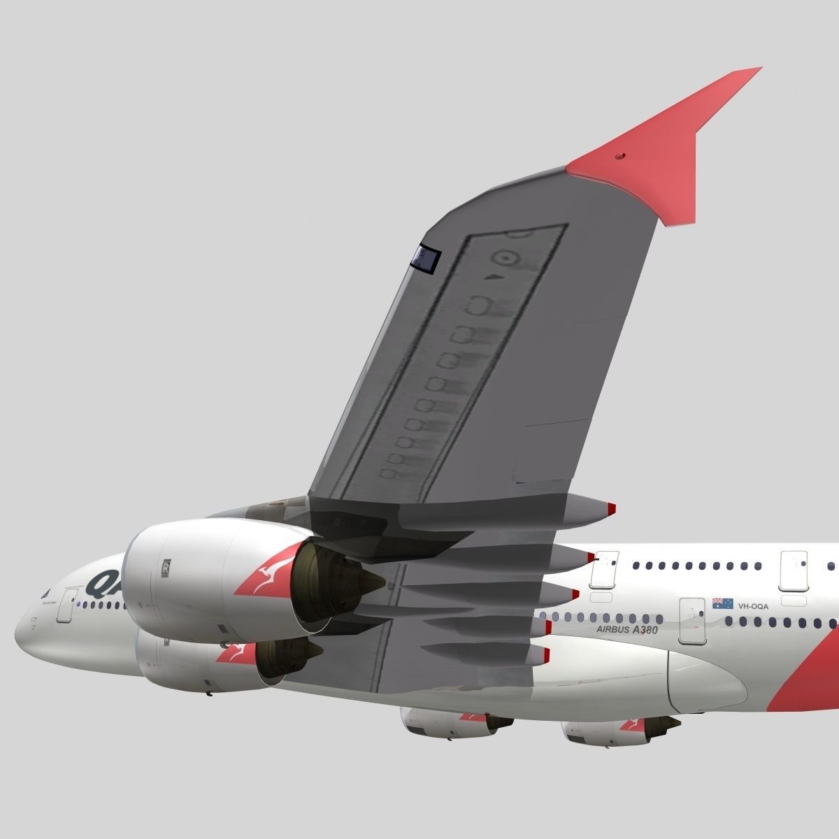 Airbus A-380 Qantas 3D model_1