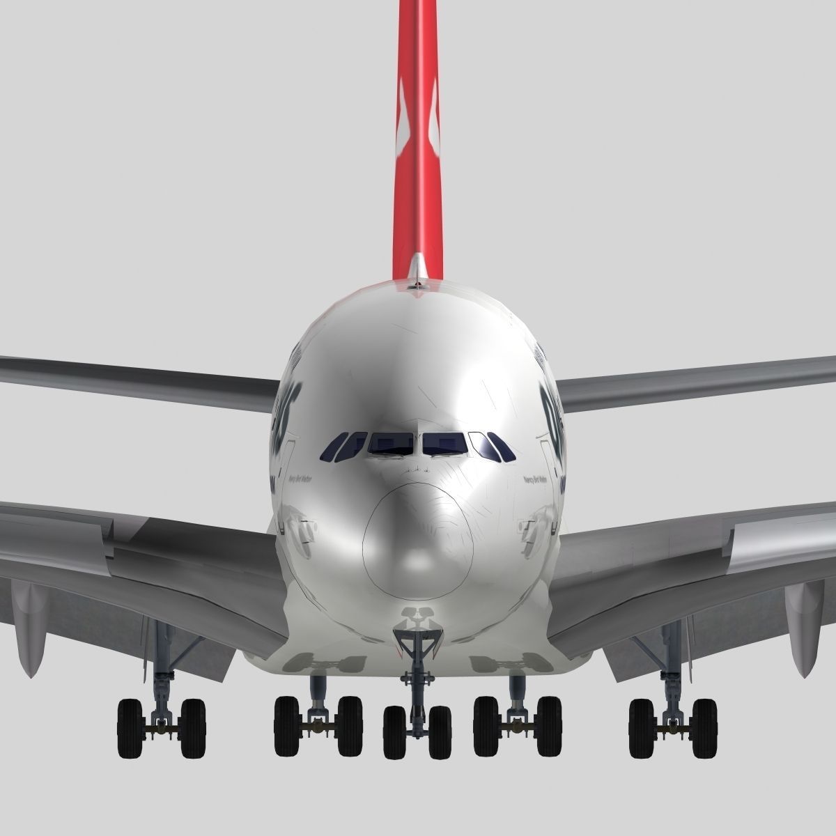 Airbus A-380 Qantas 3D model_6