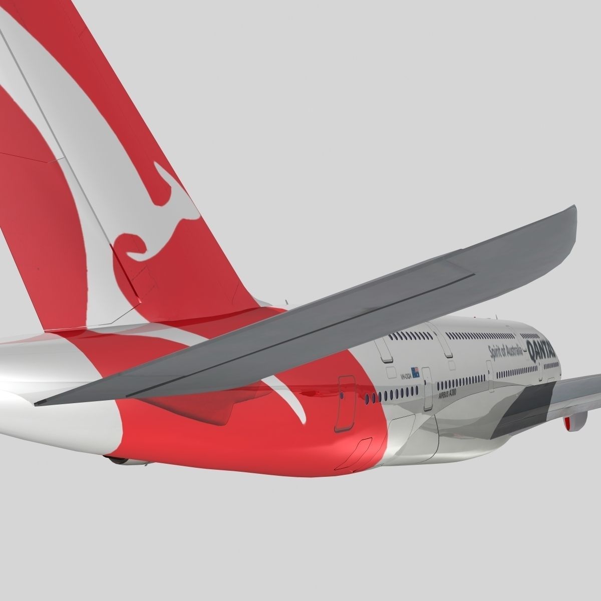 Airbus A-380 Qantas 3D model_2
