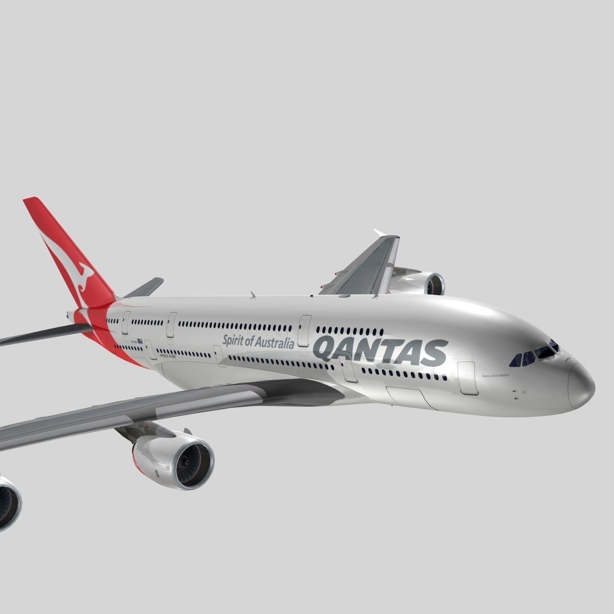 Airbus A-380 Qantas 3D model_3
