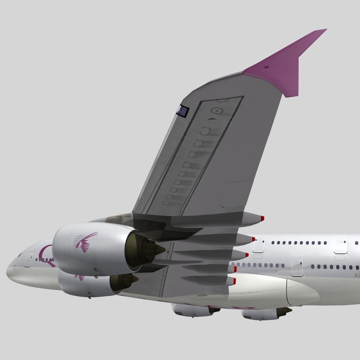 Airbus A-380 Qatar Airways 3D model_1
