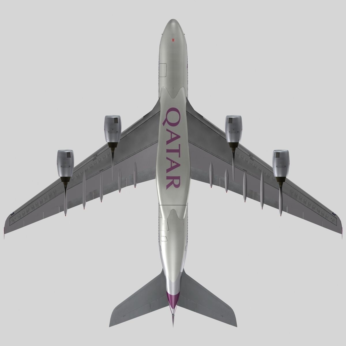 Airbus A-380 Qatar Airways 3D model_5