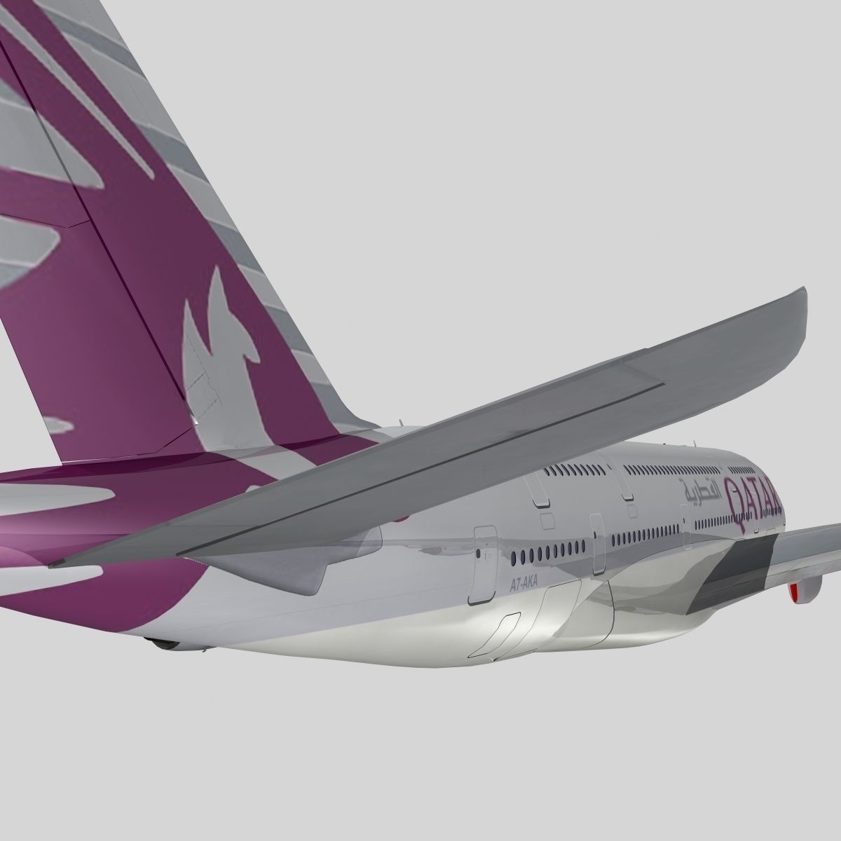 Airbus A-380 Qatar Airways 3D model_2