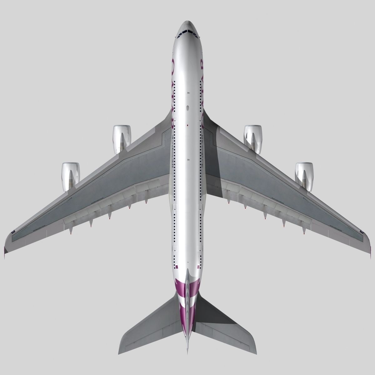 Airbus A-380 Qatar Airways 3D model_4