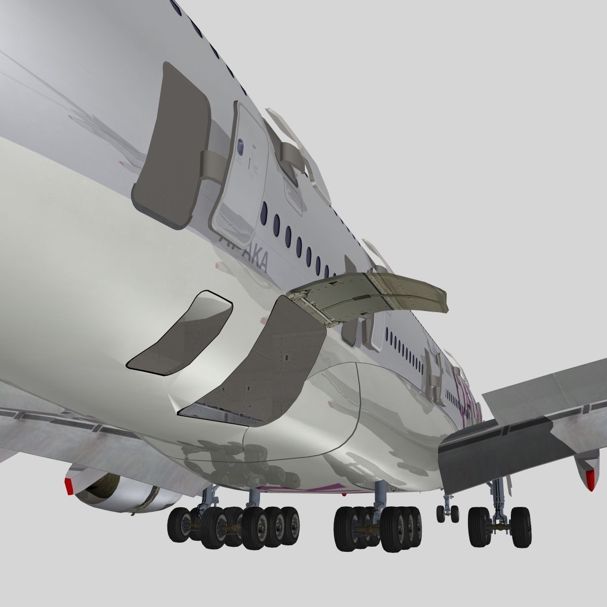 Airbus A-380 Qatar Airways 3D model_9