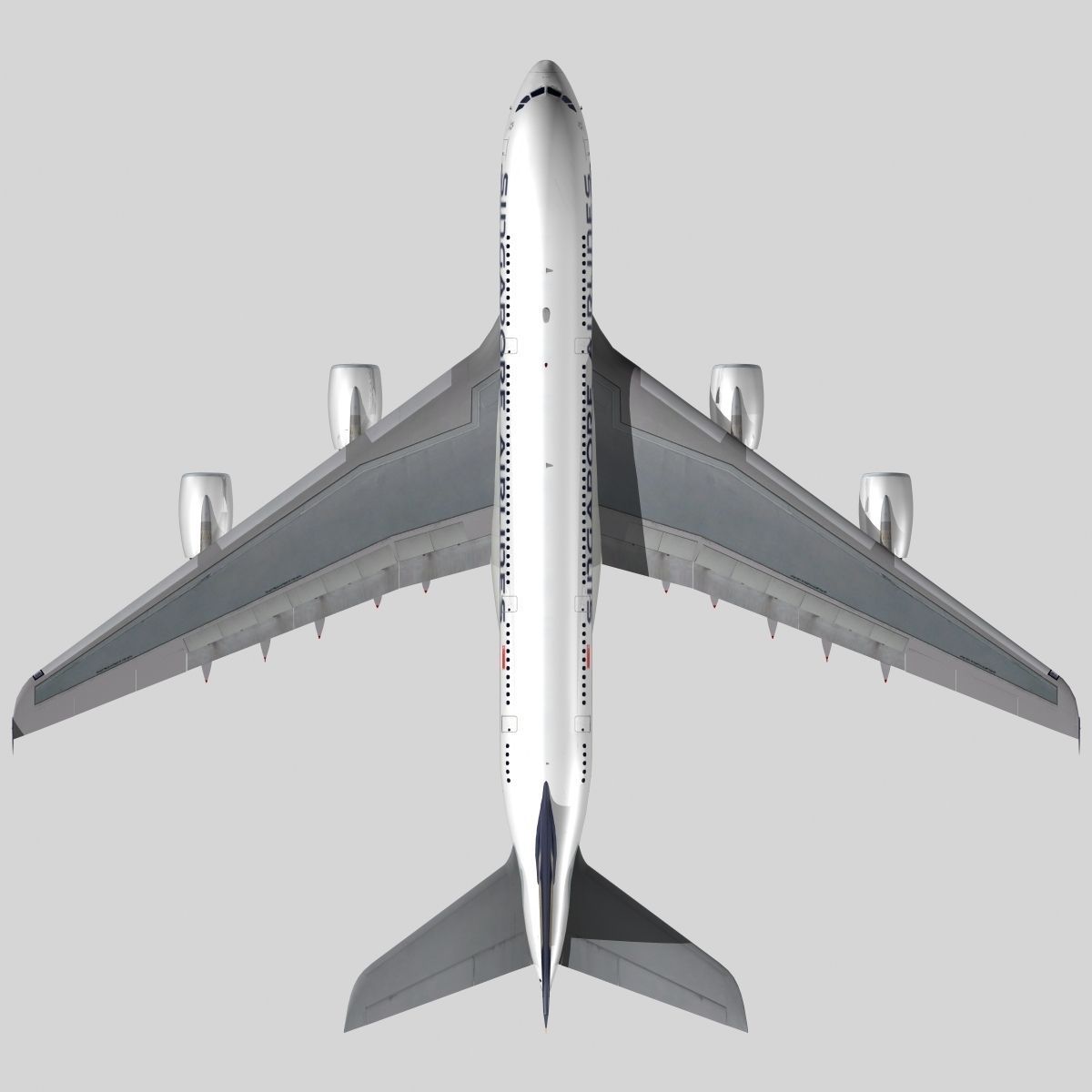 Airbus A-380 Singapore Airlines 3D model_4