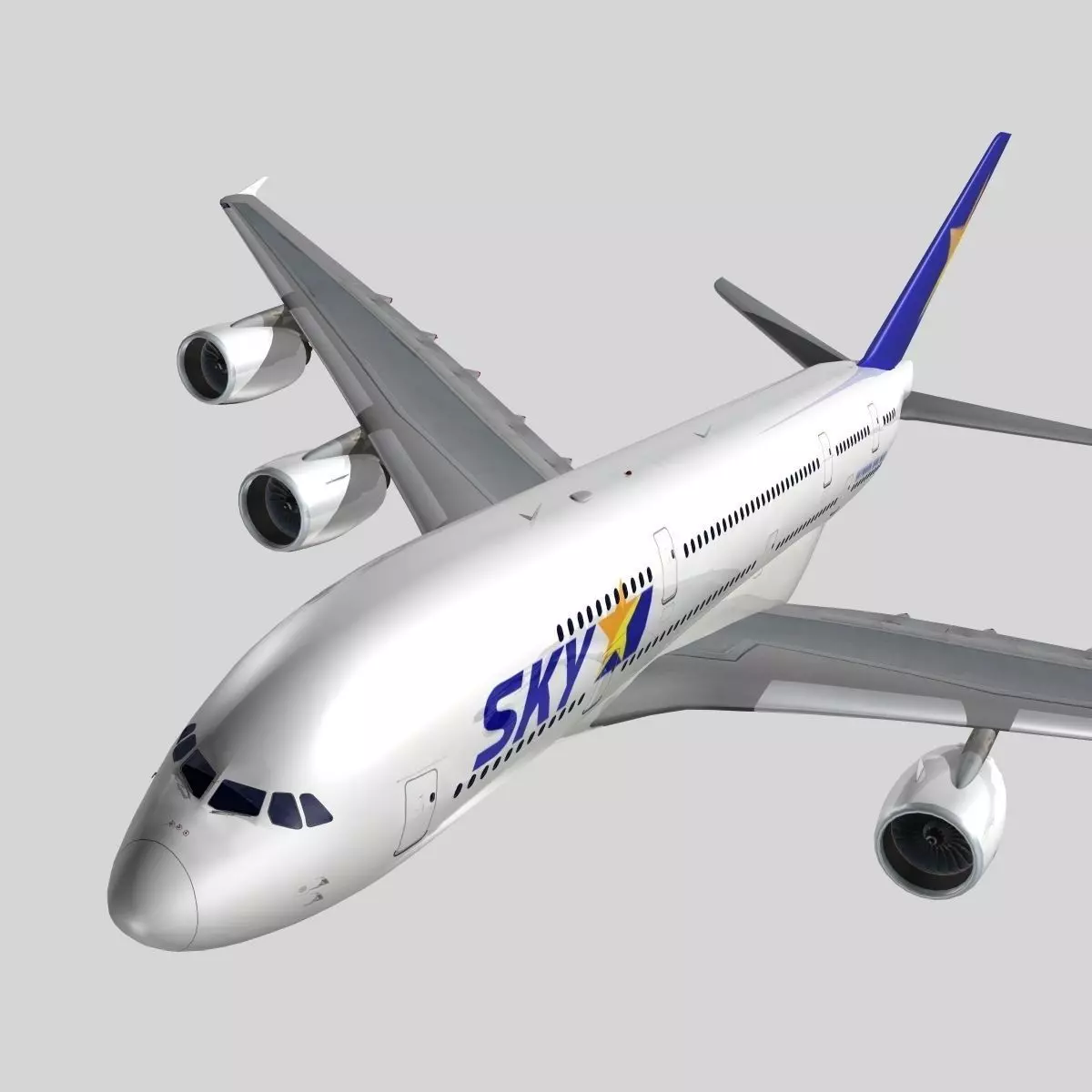 Airbus A-380 Skymark Airlines 3D model_0