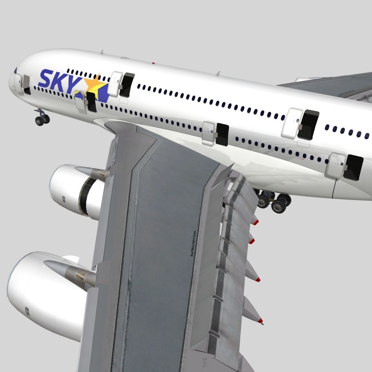 Airbus A-380 Skymark Airlines 3D model_12