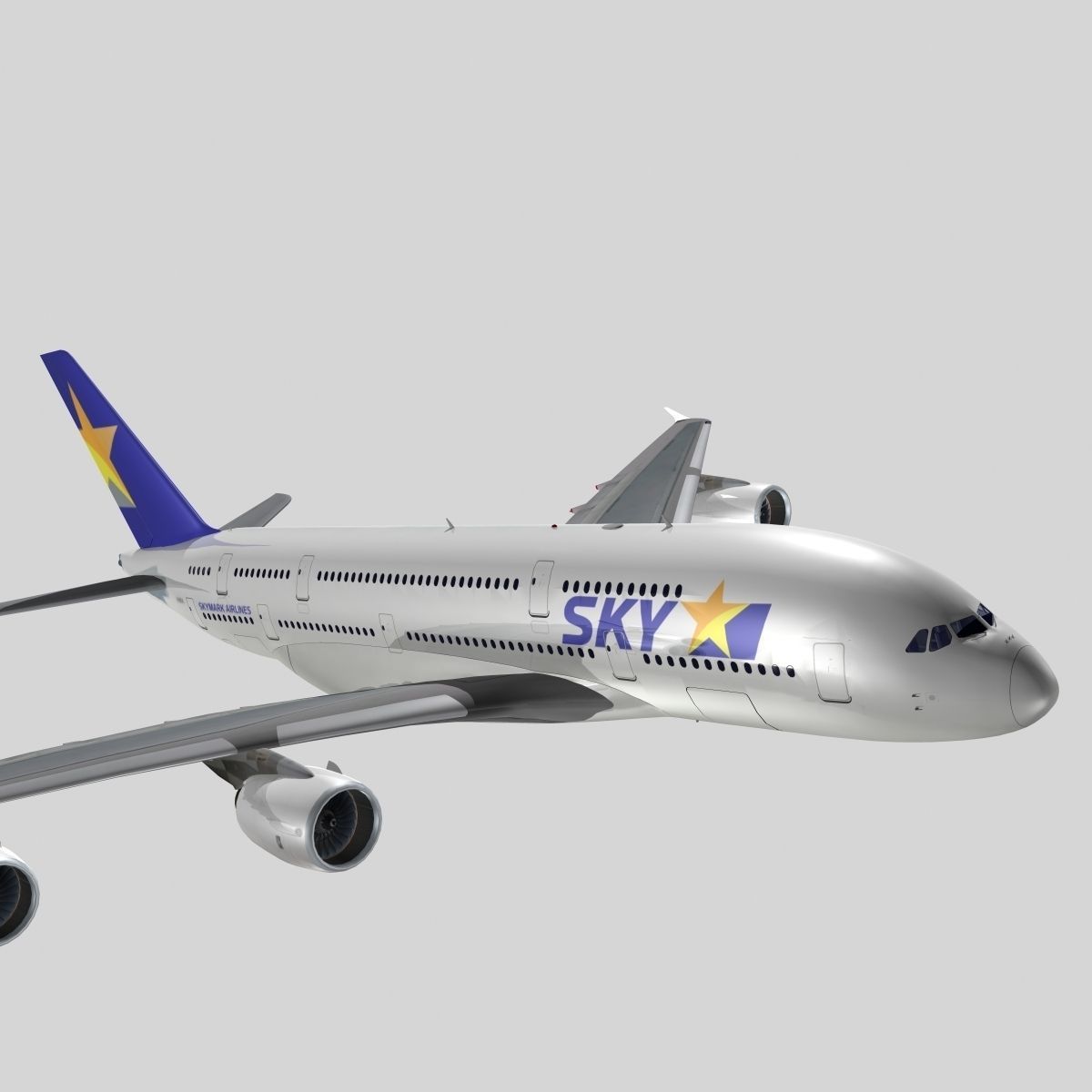Airbus A-380 Skymark Airlines 3D model_3