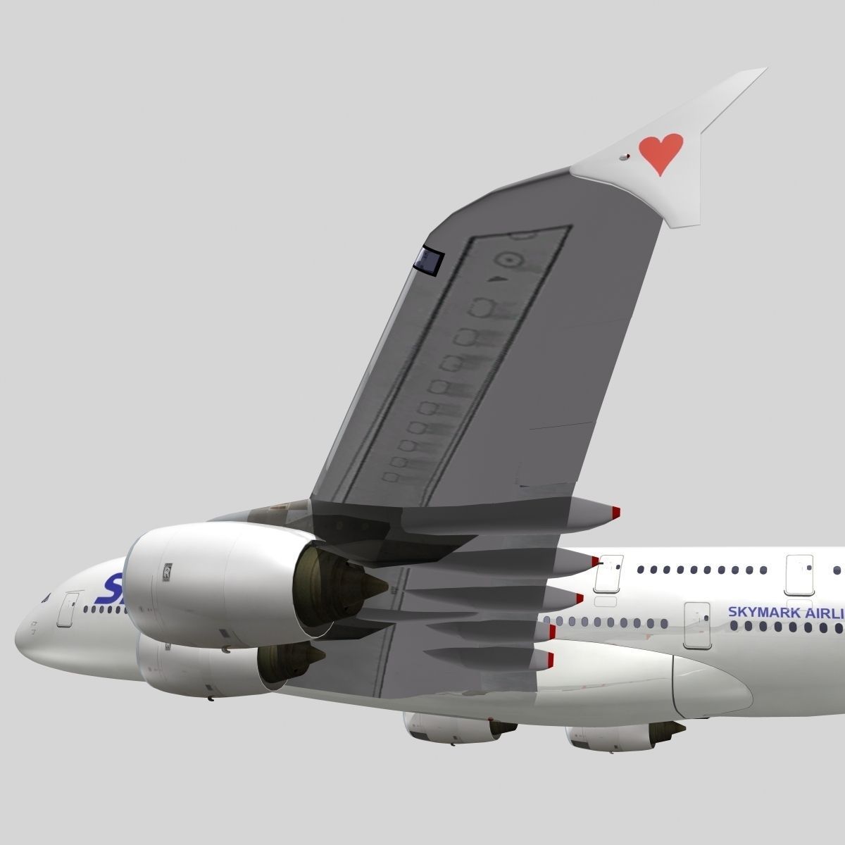 Airbus A-380 Skymark Airlines 3D model_1