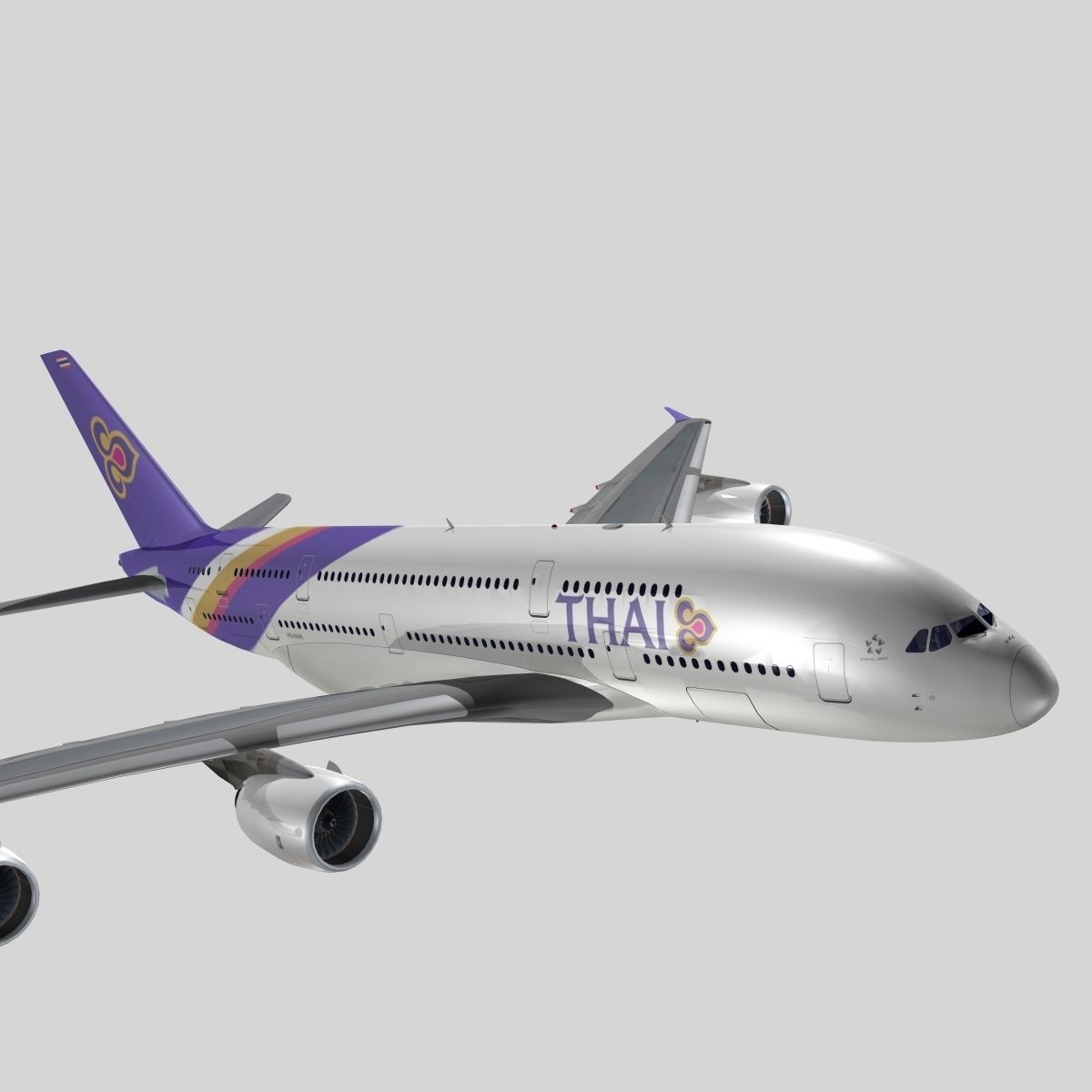 Airbus A-380 Thai International Airways 3D model_3