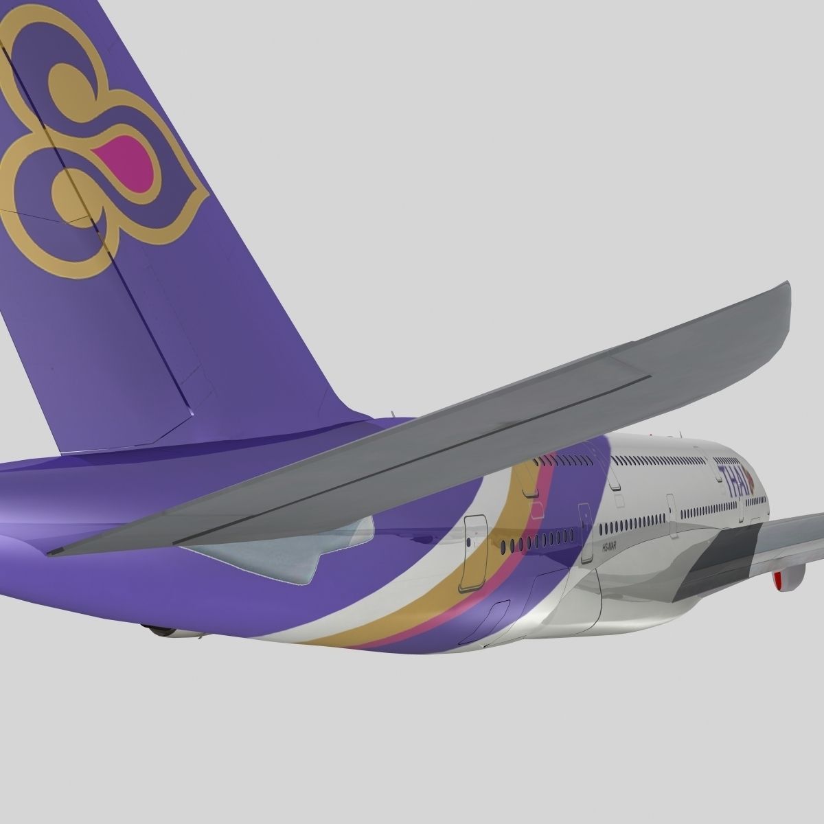 Airbus A-380 Thai International Airways 3D model_2
