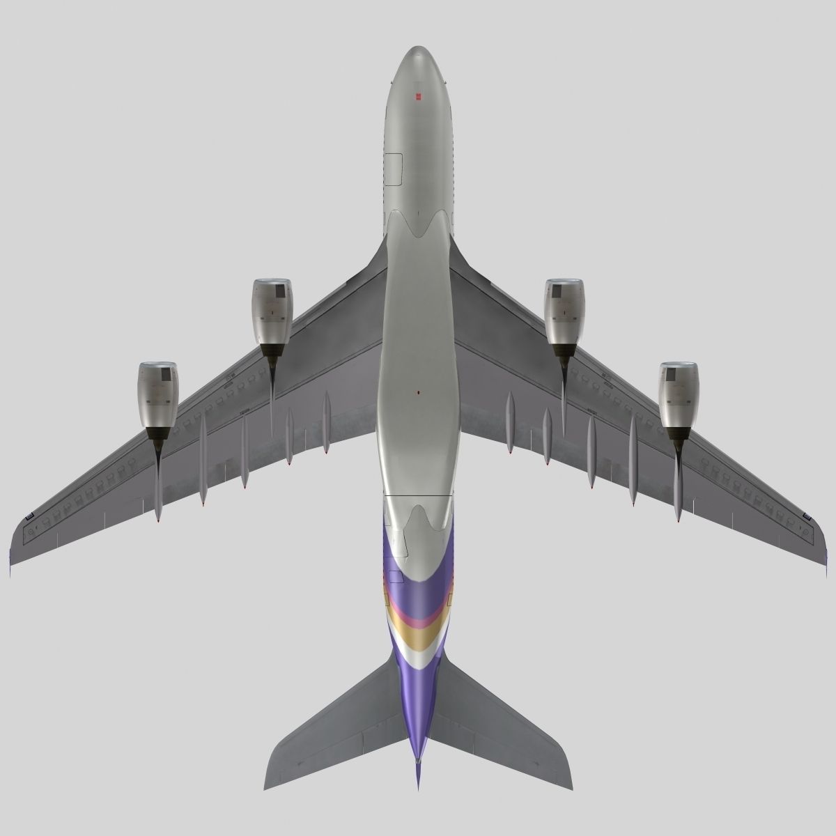 Airbus A-380 Thai International Airways 3D model_5