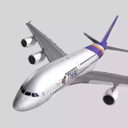 Airbus A-380 Thai International Airways 3D model