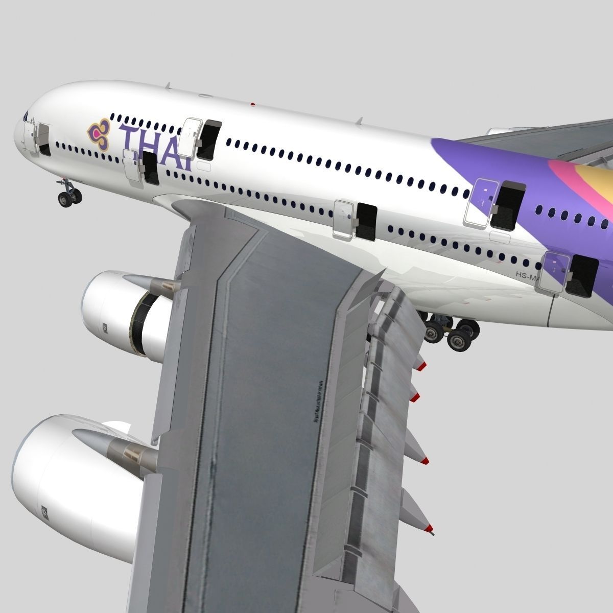 Airbus A-380 Thai International Airways 3D model_12