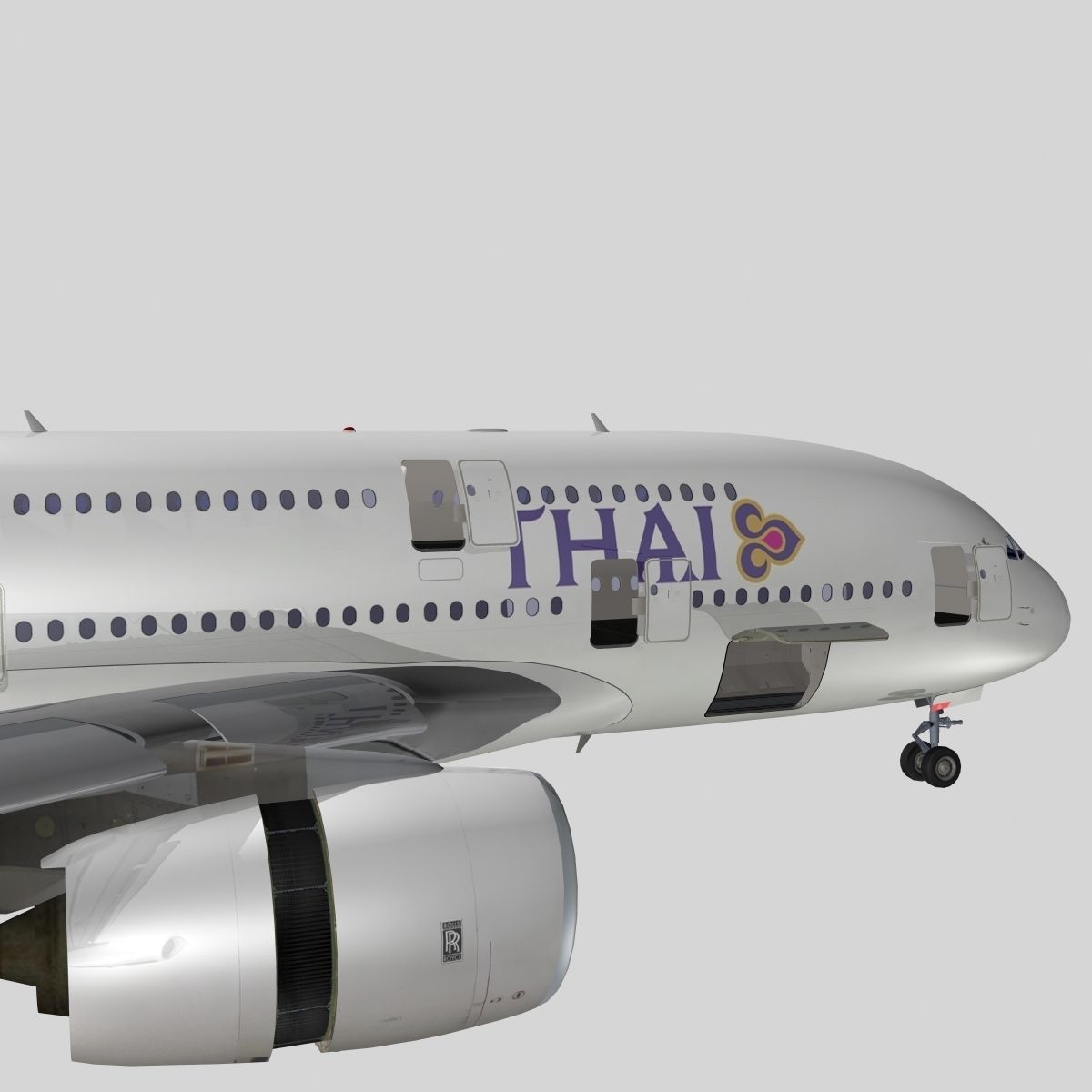 Airbus A-380 Thai International Airways 3D model_11