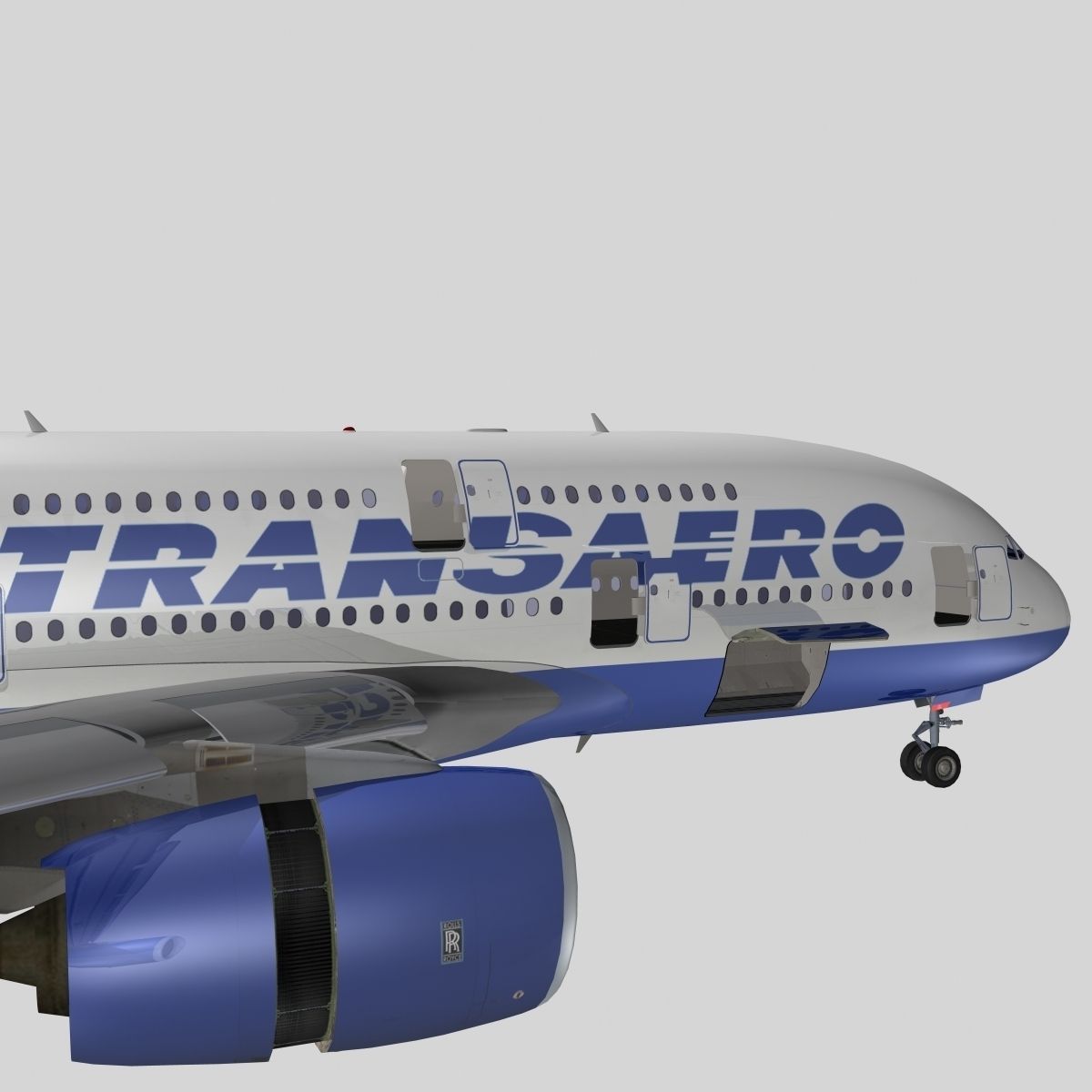 Airbus A-380 Transaero Airlines 3D model_11