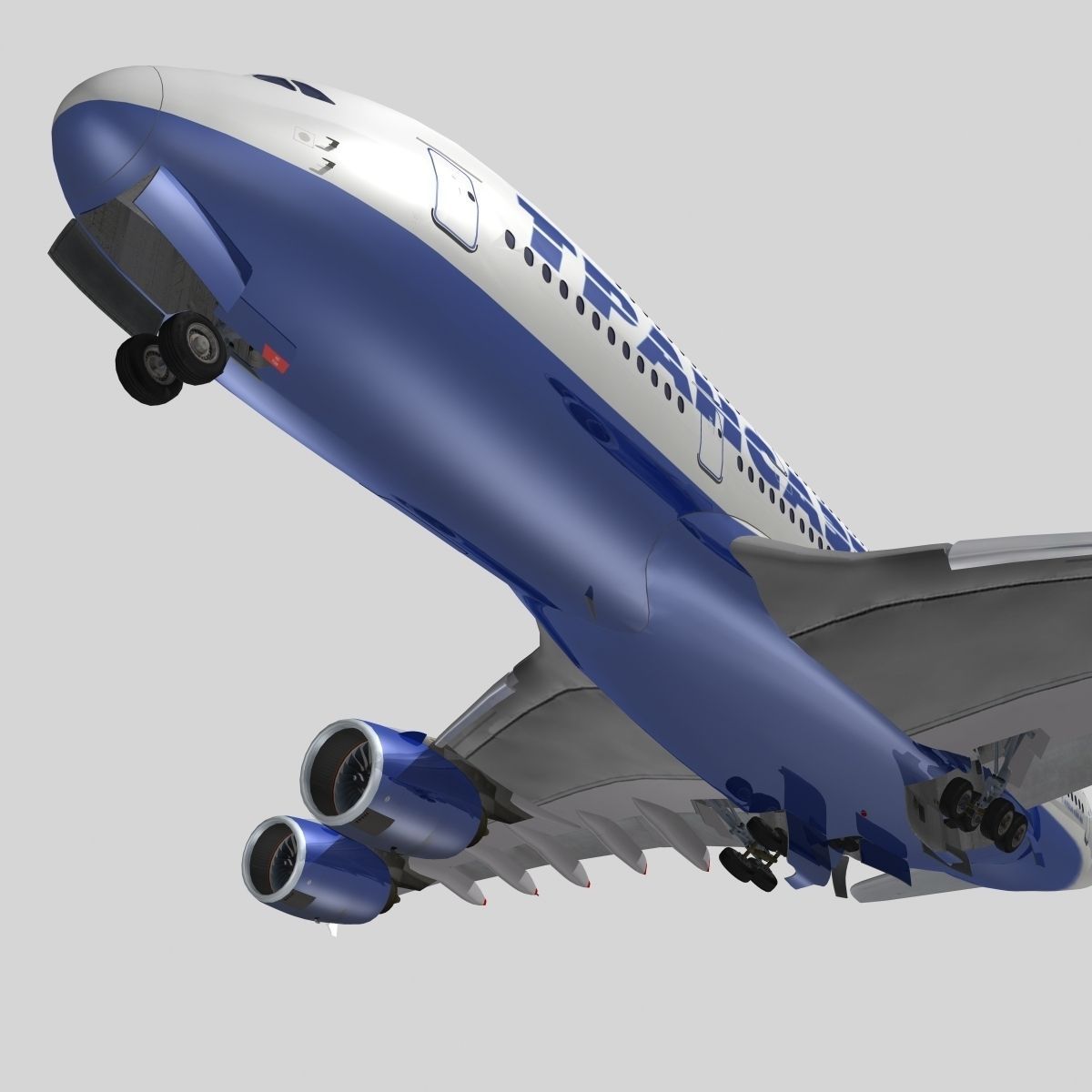 Airbus A-380 Transaero Airlines 3D model_8