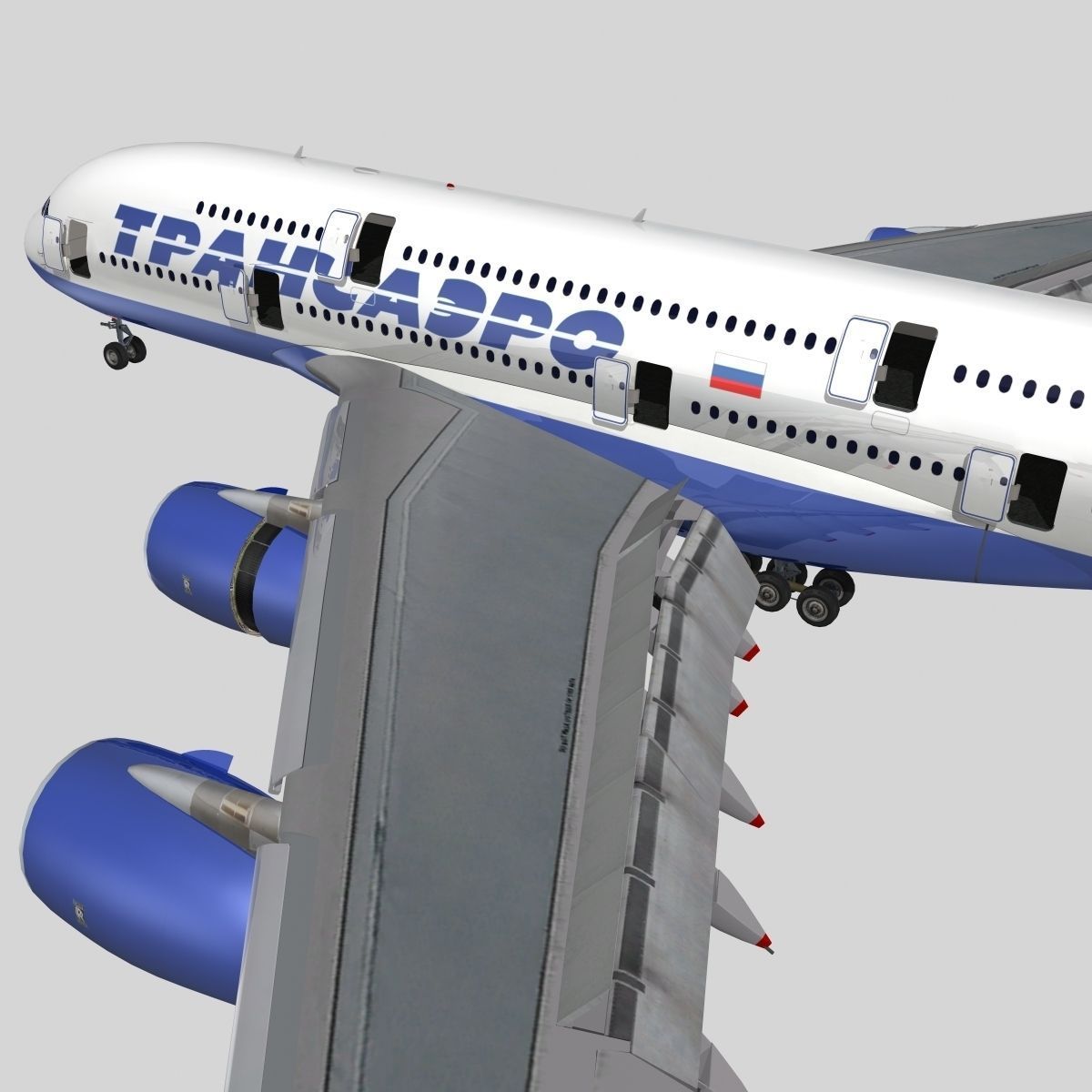 Airbus A-380 Transaero Airlines 3D model_12