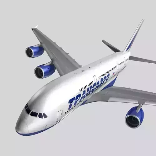 Airbus A-380 Transaero Airlines 3D model