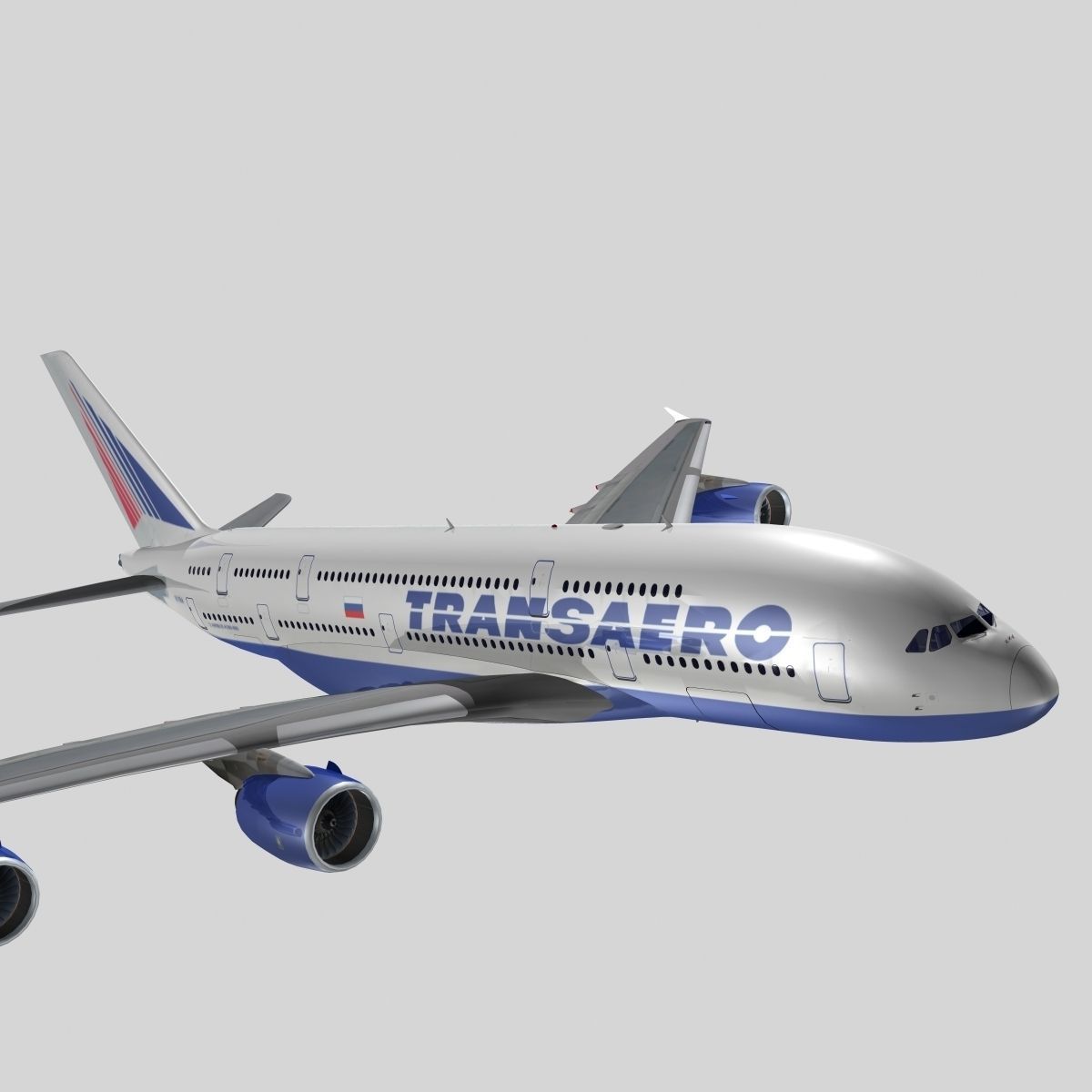 Airbus A-380 Transaero Airlines 3D model_3
